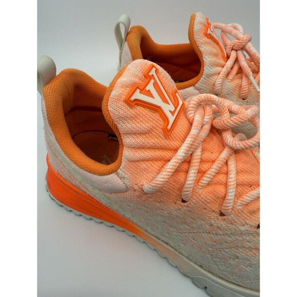 Louis Vuitton V.N.R. Orange Technical Knit Trainers Sneakers Shoes Size US 6 - Picture 3 of 12